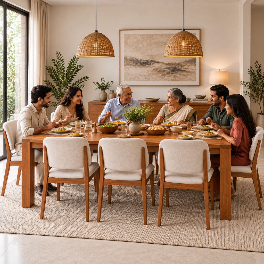 California Teak Wood Dining Table 8 Seater
