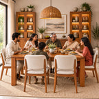 California Teak Wood Dining Table 6 Seater