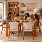 California Teak Wood Dining Table 6 Seater