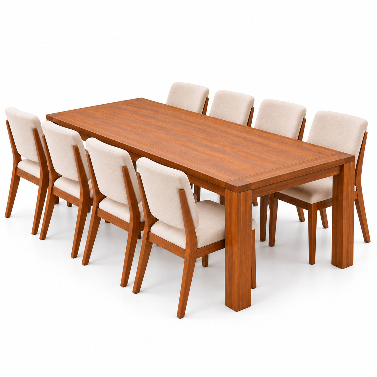 California Teak Wood Dining Table 8 Seater