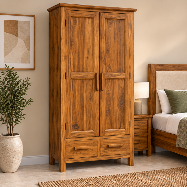 Spain Teak Wood Wardrobe