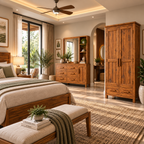 Spain Teak Wood Wardrobe