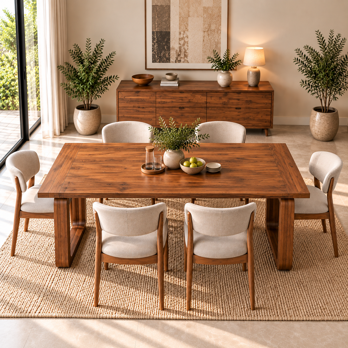 Spain Teak Wood Dining Table 4 Seater
