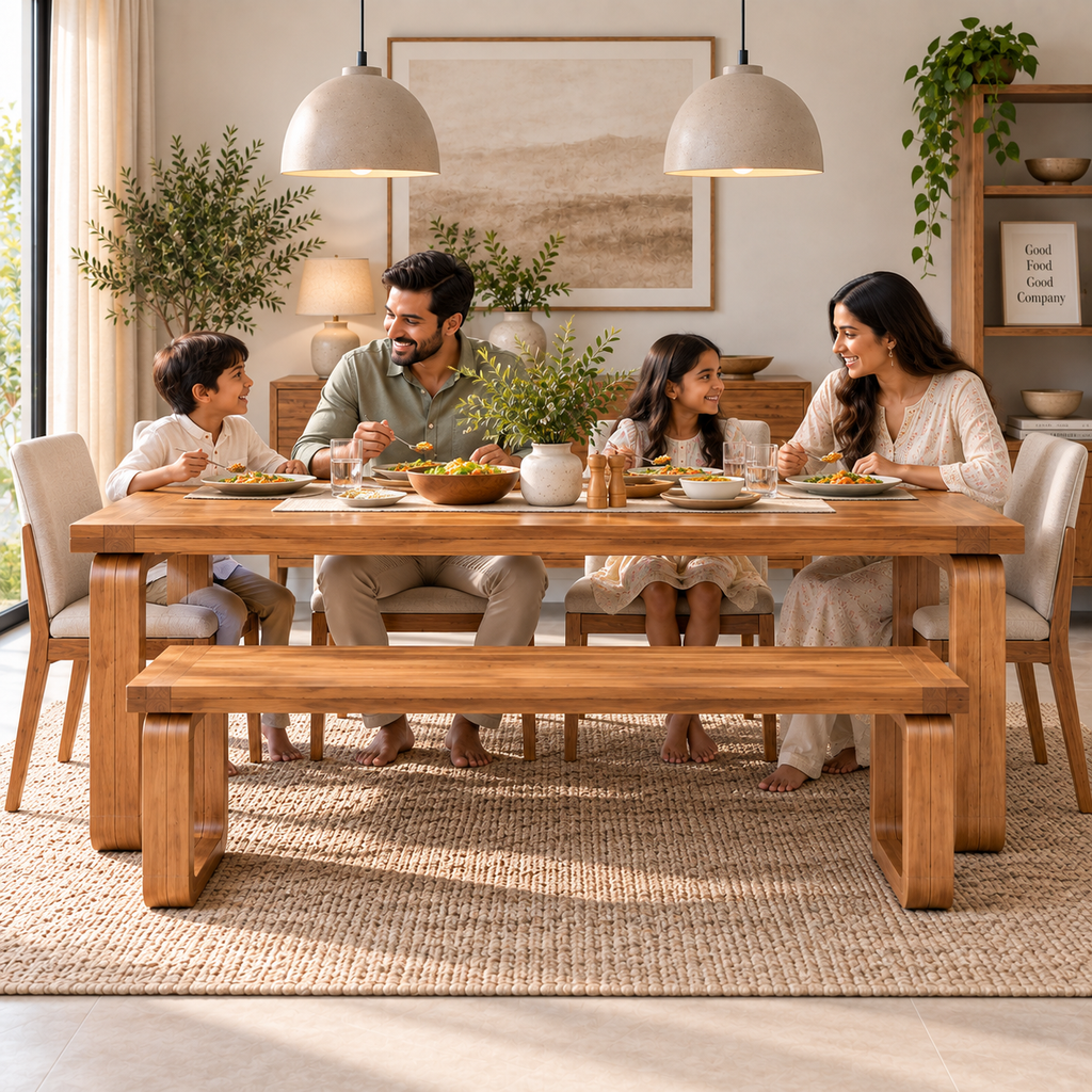 Spain Teak Wood Dining Bench