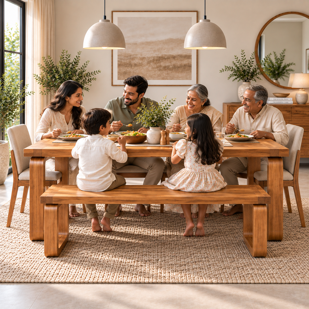 Spain Teak Wood Dining Bench