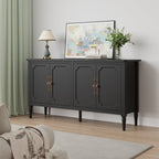Solid Wood Sideboard Cabinet — 4 Doors with Adjustable Shelves | Mamta Handicraft