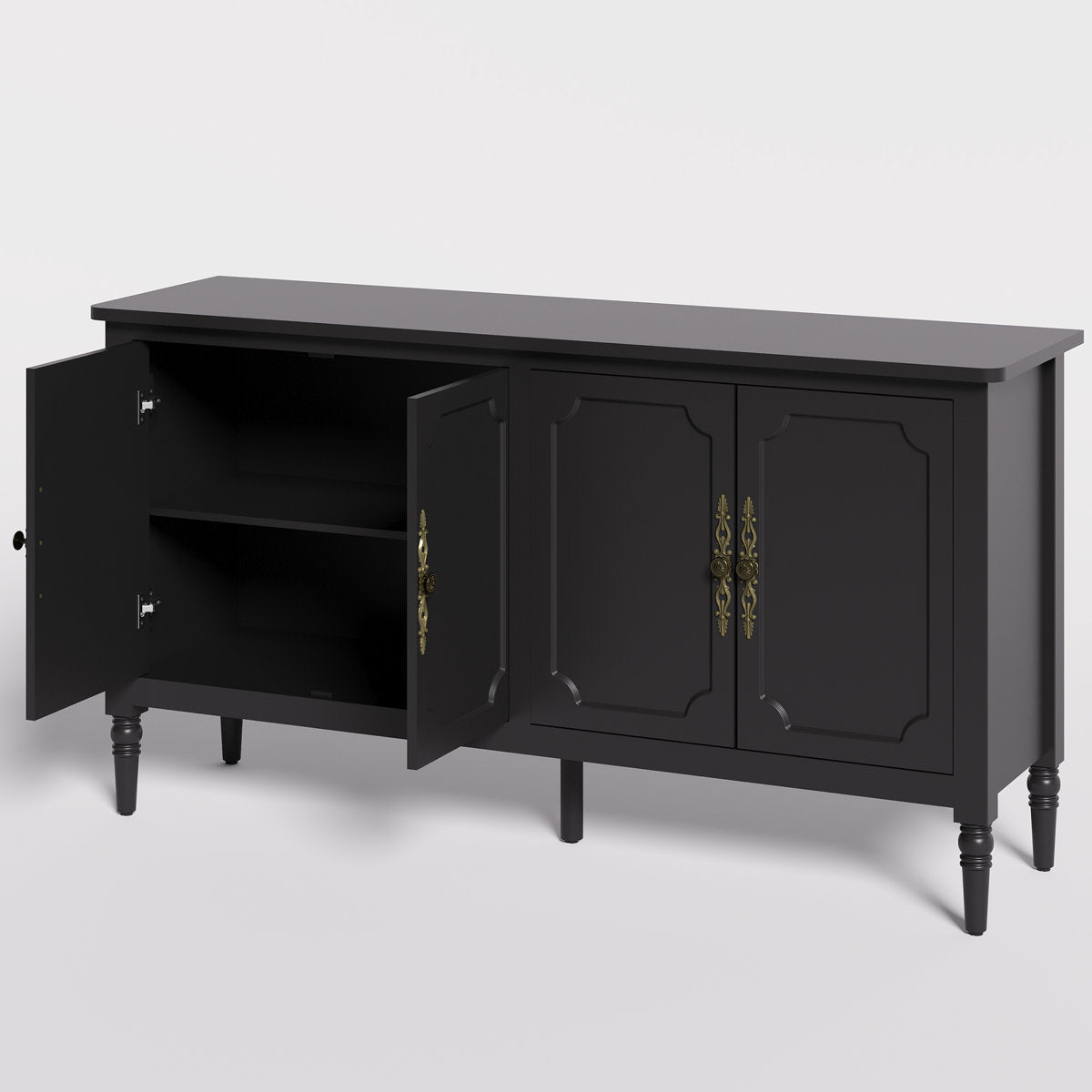 Collynns 58" W Sideboard Cabinet with Adjustable Shelves and 4 Doors