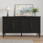 Solid Wood Sideboard Cabinet — 4 Doors with Adjustable Shelves | Mamta Handicraft