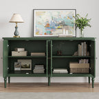 Solid Wood Sideboard Cabinet — 4 Doors with Adjustable Shelves | Mamta Handicraft