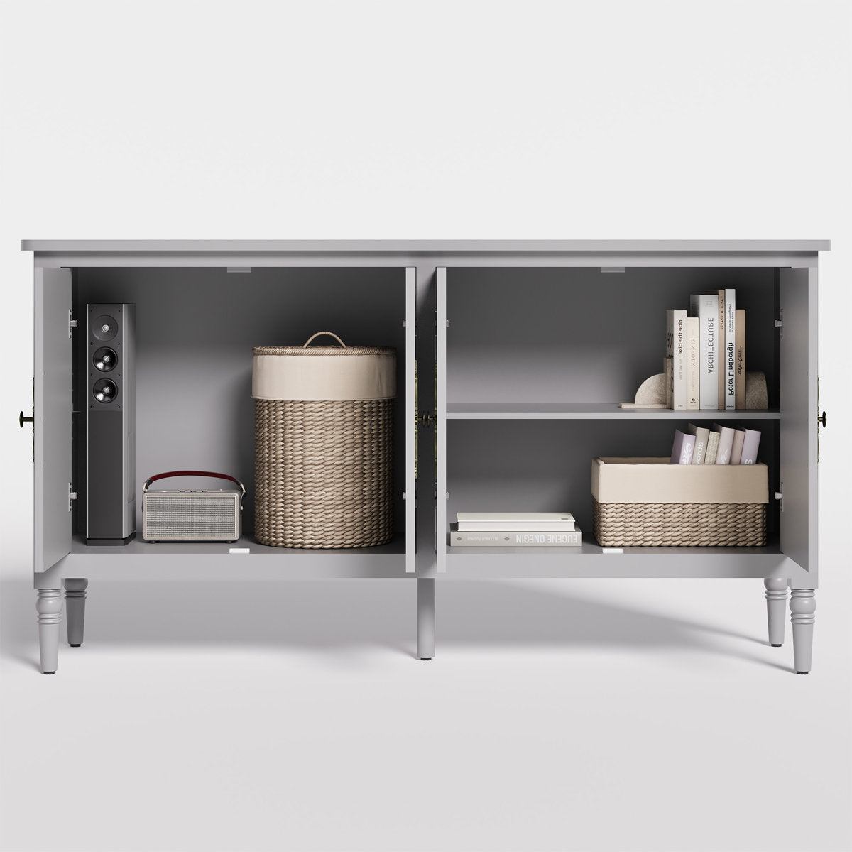 Collynns 58" W Sideboard Cabinet with Adjustable Shelves and 4 Doors