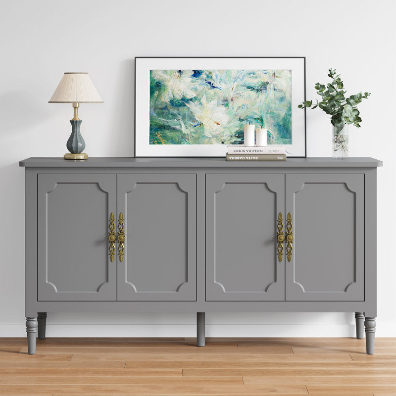 Collynns 58" W Sideboard Cabinet with Adjustable Shelves and 4 Doors