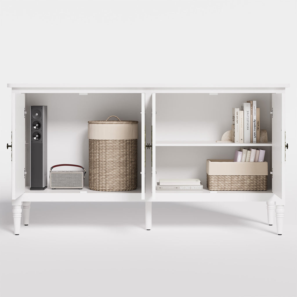 Collynns 58" W Sideboard Cabinet with Adjustable Shelves and 4 Doors