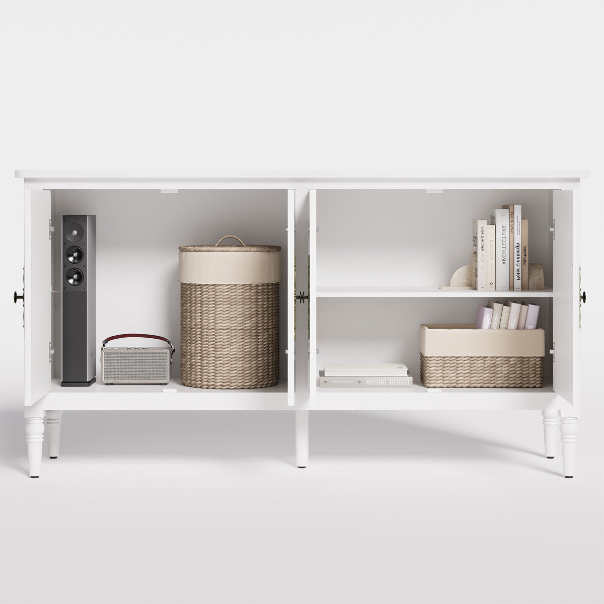 Collynns 58" W Sideboard Cabinet with Adjustable Shelves and 4 Doors