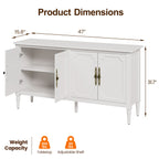 Collynns 58" W Sideboard Cabinet with Adjustable Shelves and 4 Doors