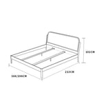 Adorn Homez Ryouta Wooden Bed with Rattan/Cane Without Storage