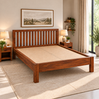 Dakota Teak Wood Cane Bed