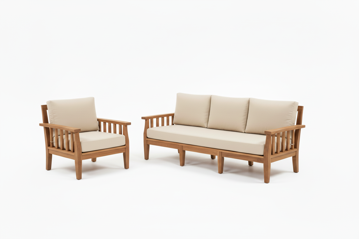 URBAN 3+1+1  Seater TEAK Wood Sofa