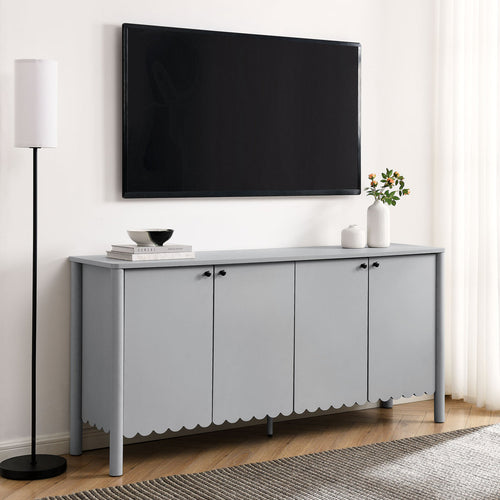{"alt" => "Emmeline 66\" 4-Door Scalloped Sideboard Cabinet"}
