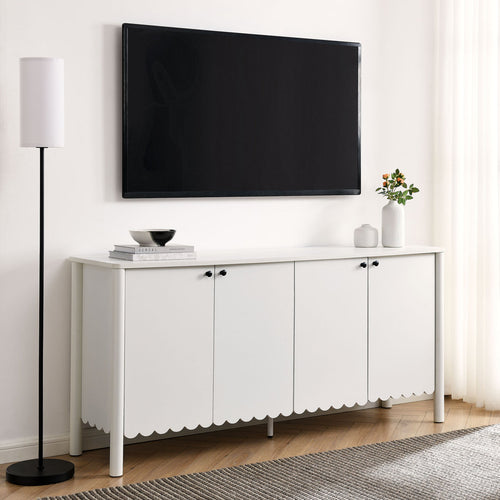 {"alt" => "Emmeline 66\" 4-Door Scalloped Sideboard Cabinet"}