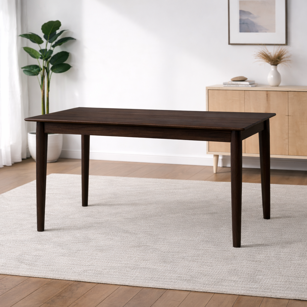 Urban Living 6 Seater Dining Set Walnut Front View | Mamta Handicraft