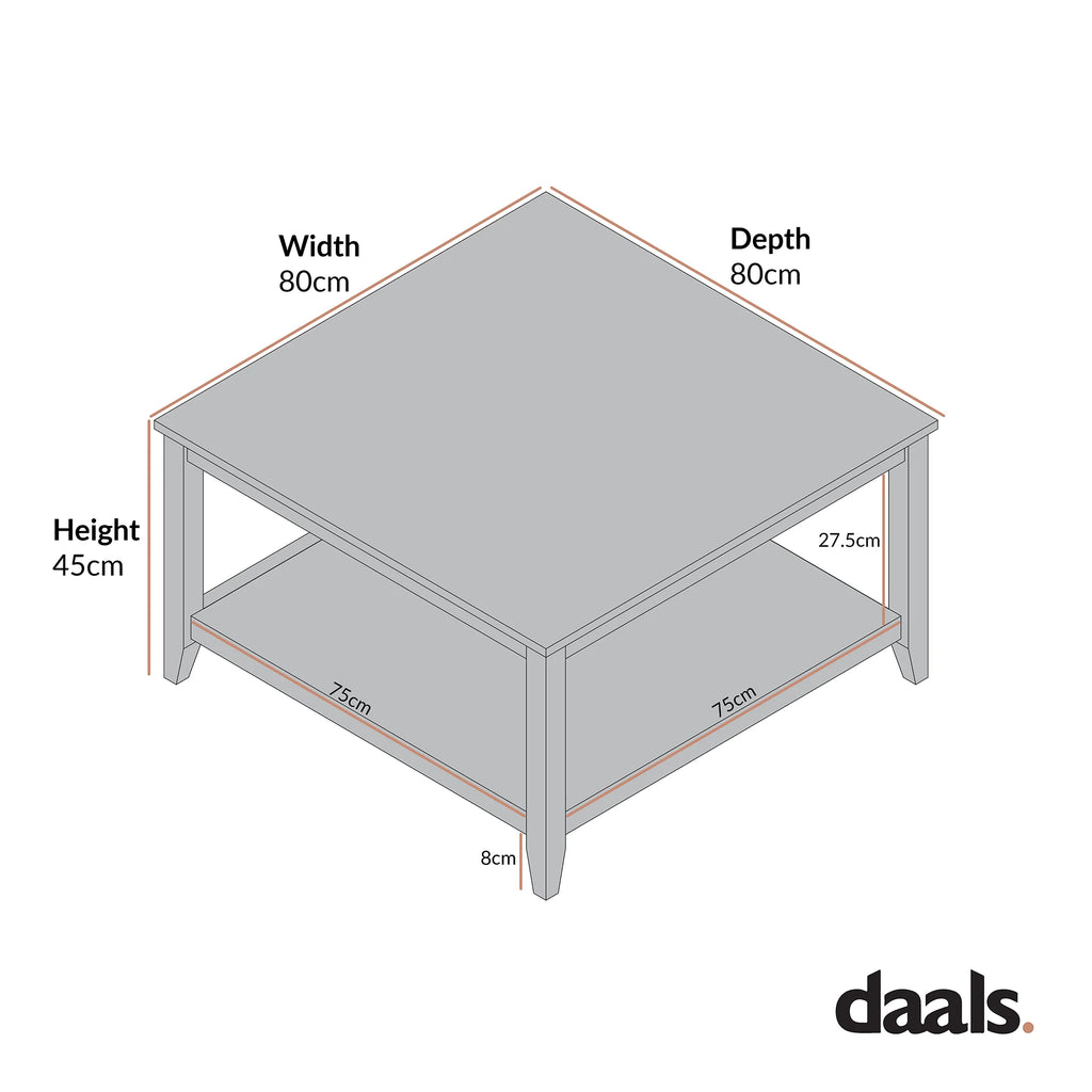 Wynmist 80cm Square Coffee Table