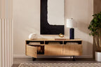 Oslo Solid Wood Media Console | Mamta Handicraft