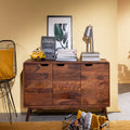 Bangalore Mid-Century Sideboard Large Sheesham Wood | Mamta Handicraft