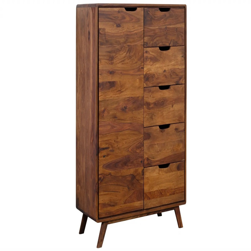 Bangalore Tall Storage Cabinet Side View | Mamta Handicraft