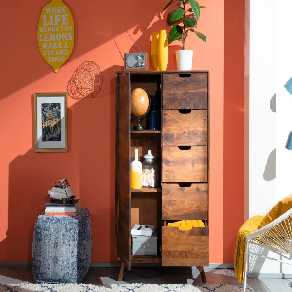 Bangalore Tall Storage Cabinet Front View | Mamta Handicraft