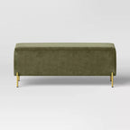 Upholstered Storage Bench — Sage Green | Mamta Handicraft