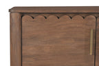 Indiana Scalloped Edge Solid Wood Sideboard – Modern Storage Cabinet