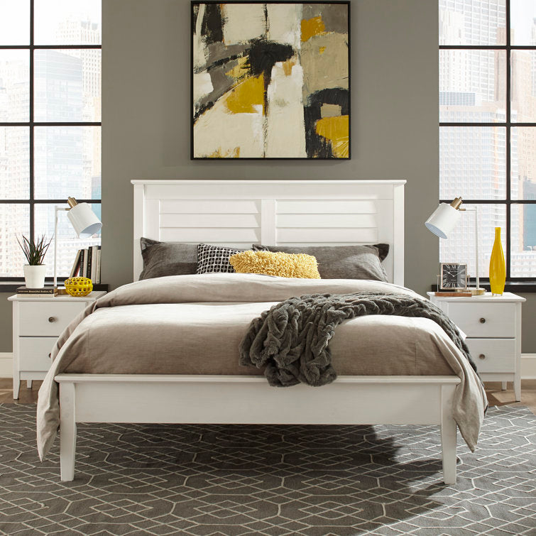 Greenport Solid Wood Louvered Bed