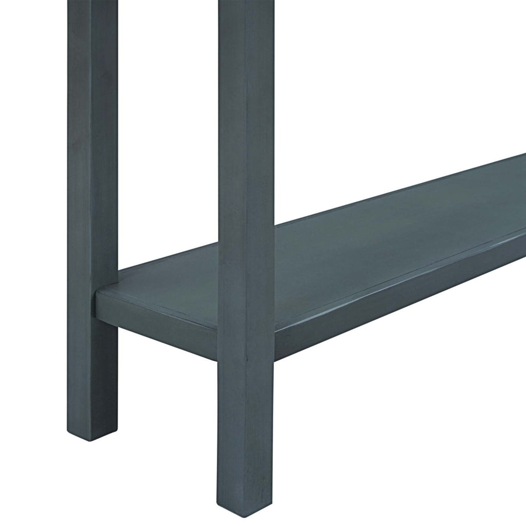 Himanshu Rustic Entryway Console Table, 60" Long Sofa Table with two Different Size Drawers and Bottom Shelf for Storage