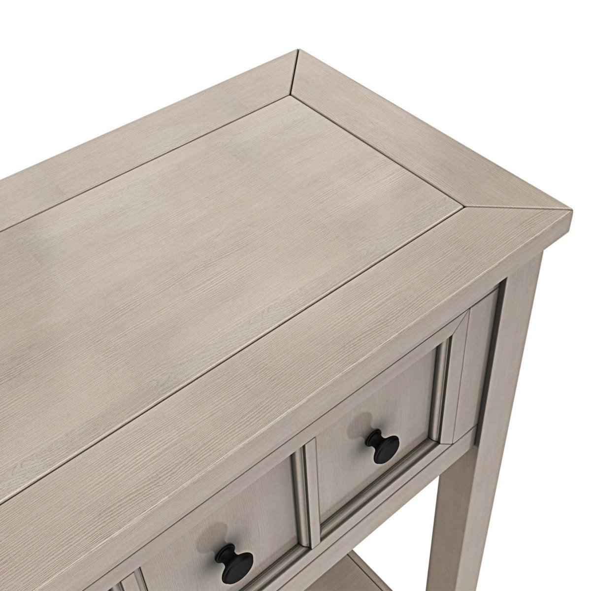 Himanshu Rustic Entryway Console Table, 60" Long Sofa Table with two Different Size Drawers and Bottom Shelf for Storage
