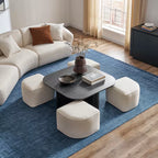 Millie Nesting Coffee Table Side View | Mamta Handicraft