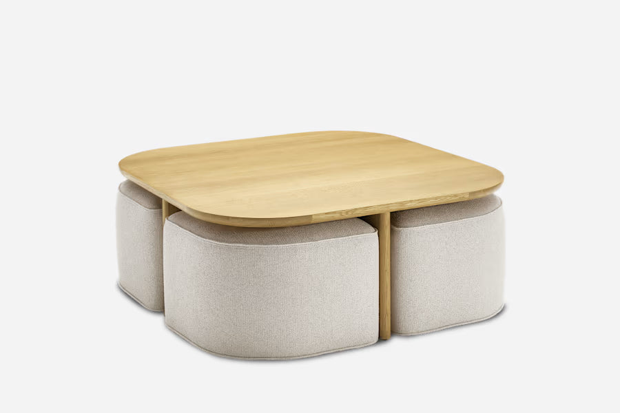 Millie Nesting Square Coffee Table Stacked | Mamta Handicraft