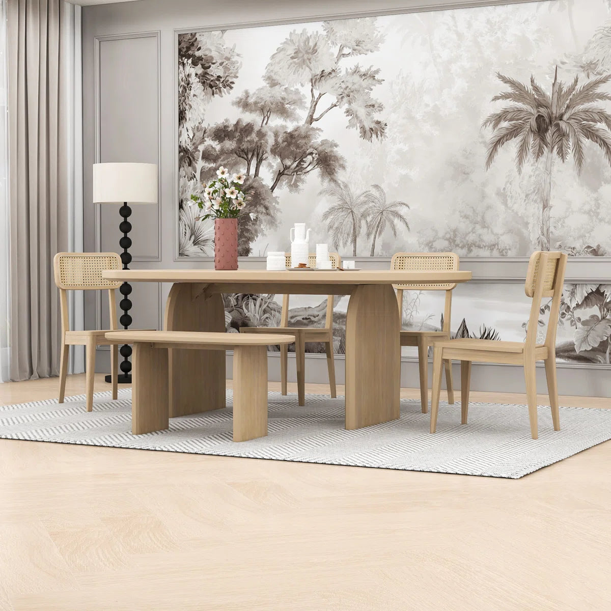 Austin Oval Dining Table Finish Detail | Mamta Handicraft
