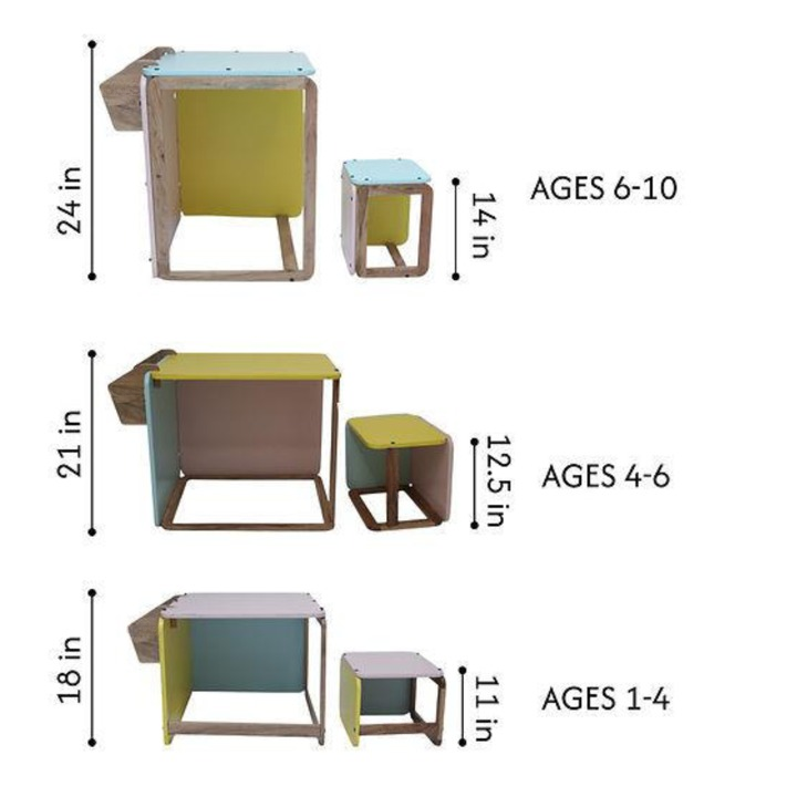 OHIO - Small Stool+ Table- Size changing