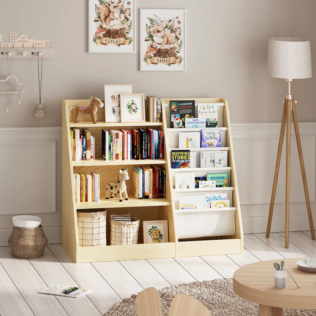 Maggiorina Kids Standard Bookcase, Storage Book Rack, Organizer Cabinet, Book Display