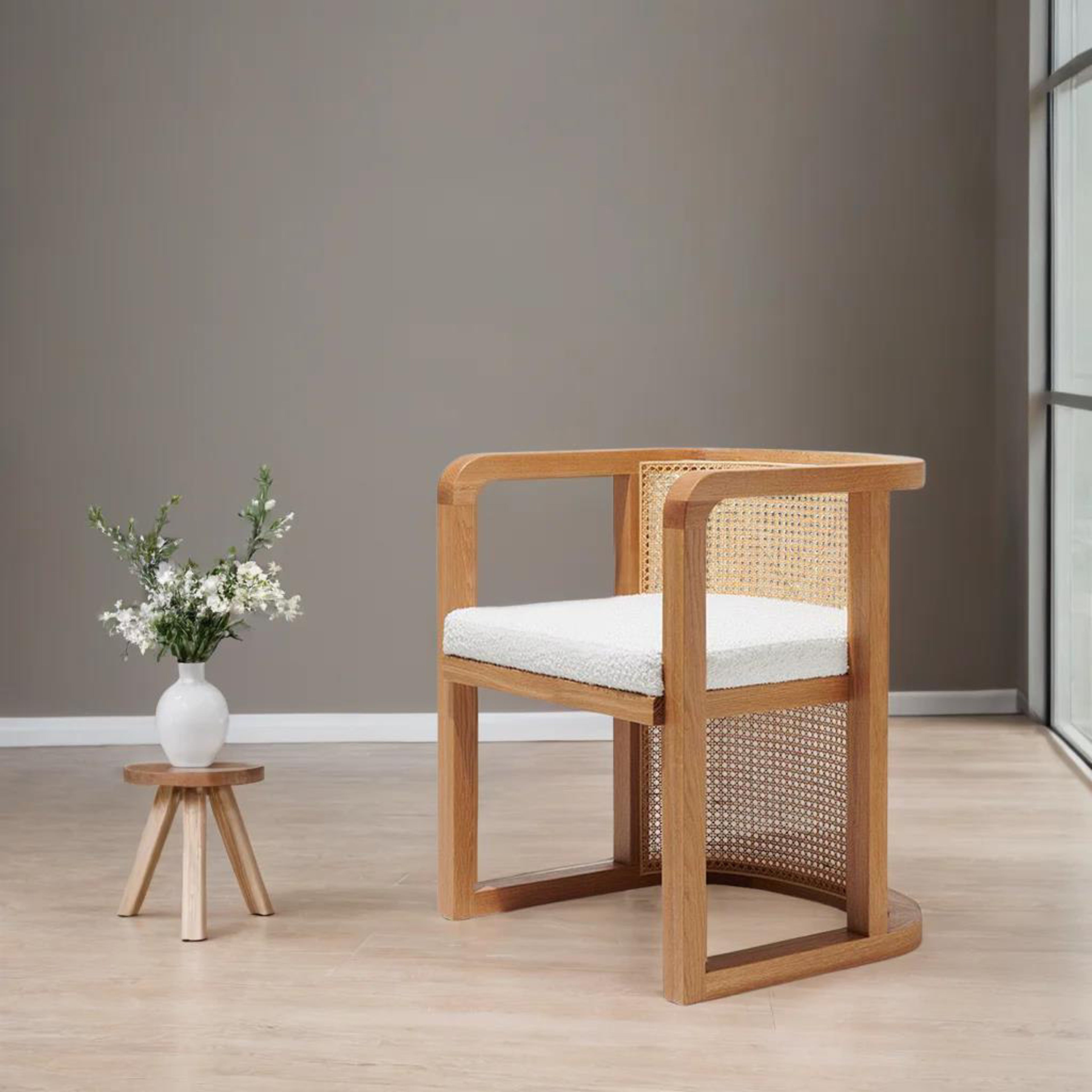 Wooden Cane Lounge Chair Solid Wood | Mamta Handicraft