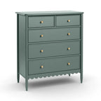 Zaira Classic Solid Wood 5-Drawer Chest of Drawers