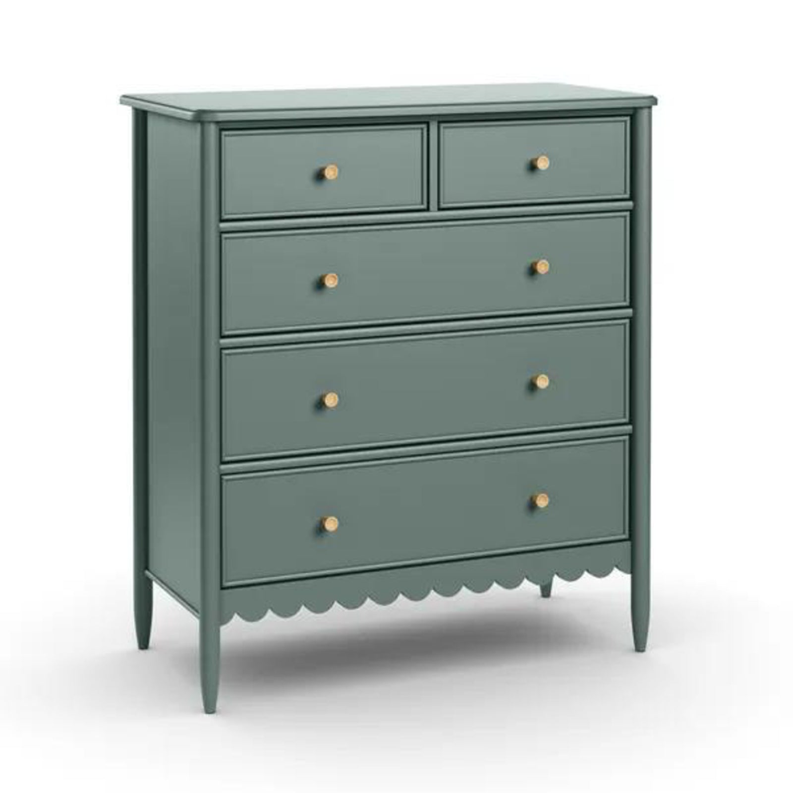Zaira Classic Solid Wood 5-Drawer Chest of Drawers