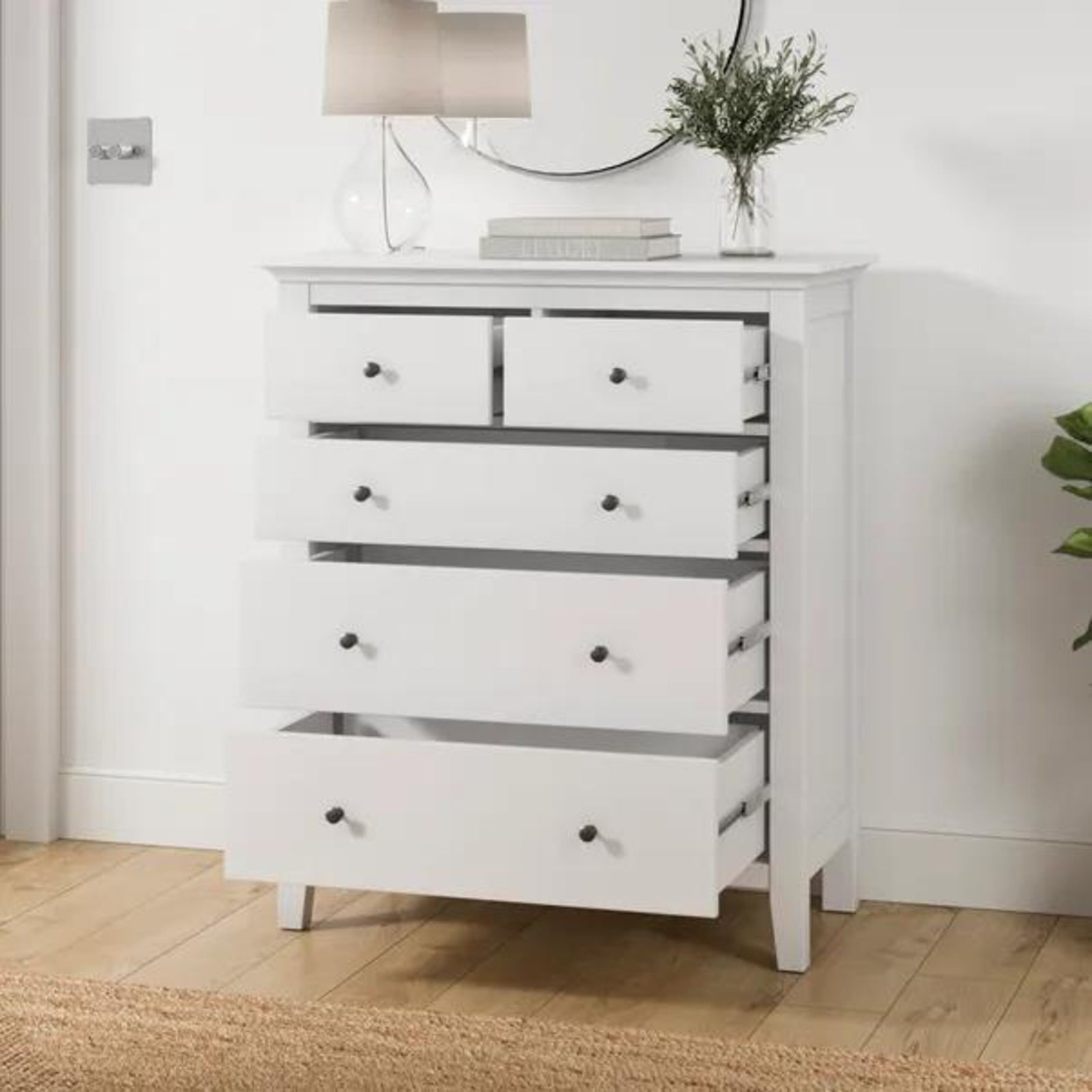 Wynmist Solid Wood 5 Drawer Chest