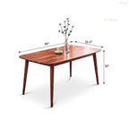 Astera Sheesham Wood 6 Seater Dining Set with Natural Cane Chairs