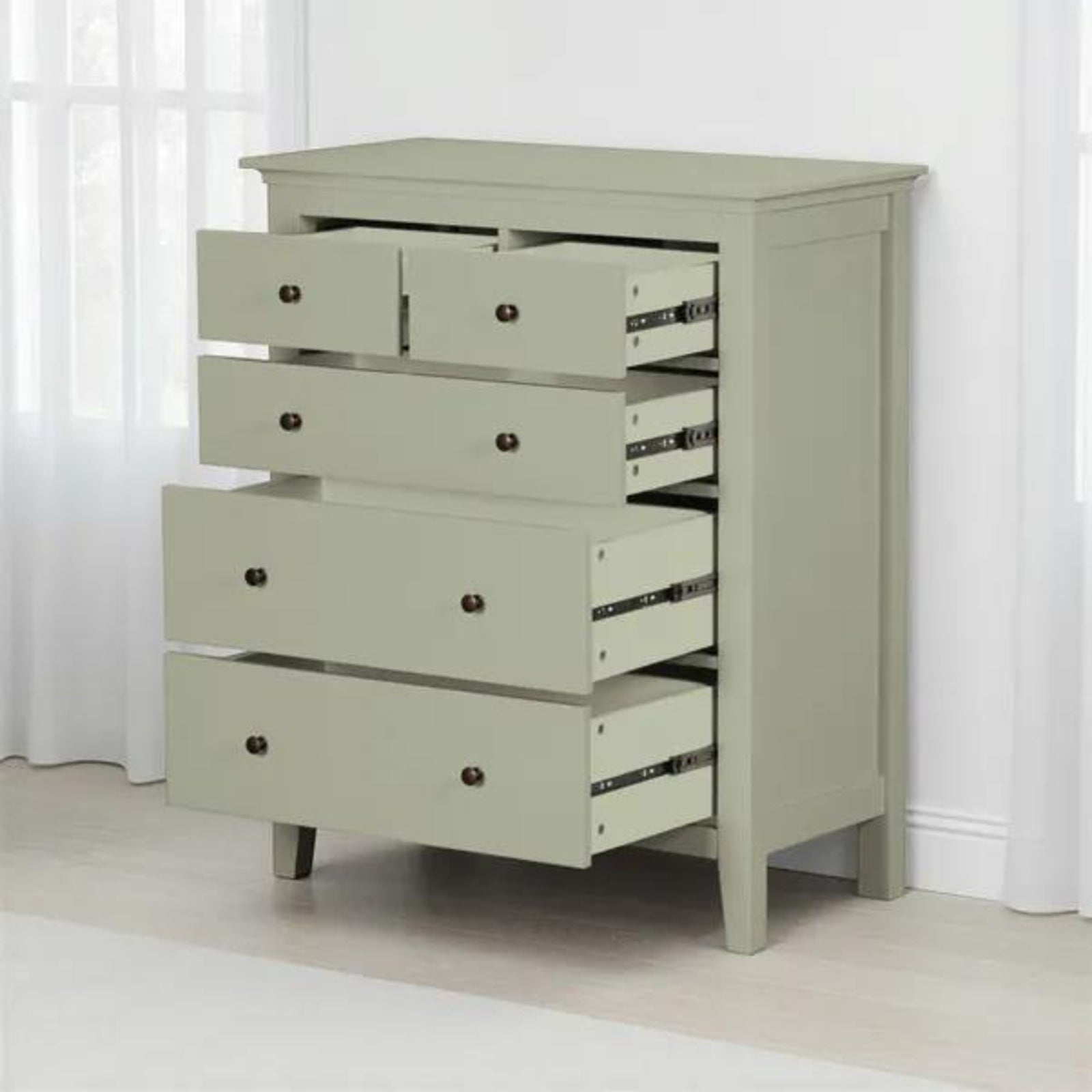 Wynmist Solid Wood 5 Drawer Chest