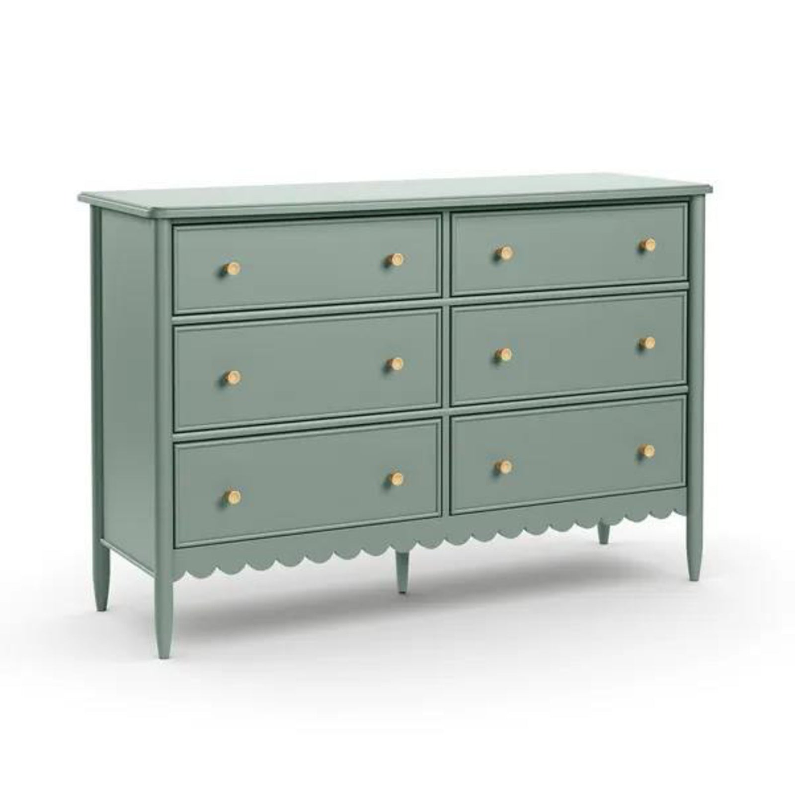 Zaira Classic Solid Wood 6-Drawer Wide Dresser