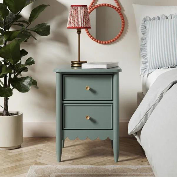 Zaira Classic Solid Wood 2-Drawer Nightstand