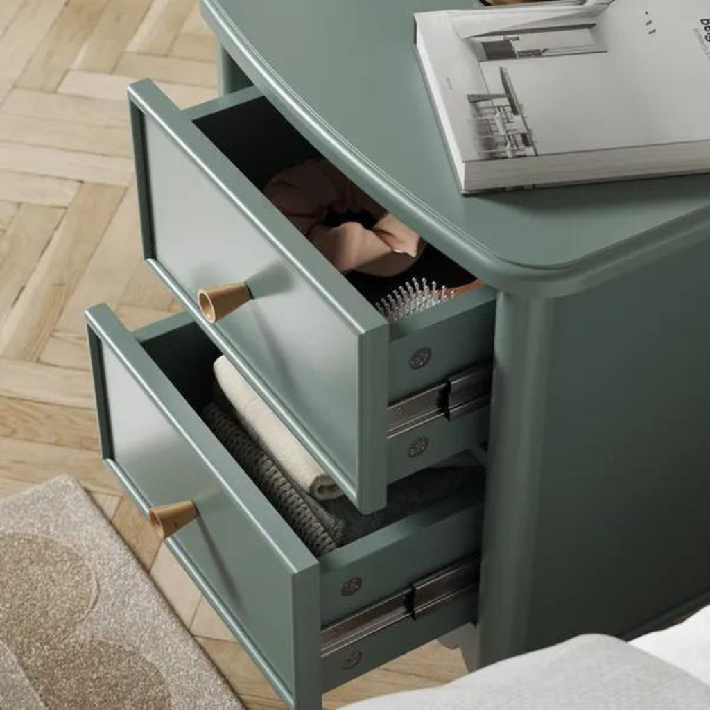 Zaira Classic Solid Wood 2-Drawer Nightstand