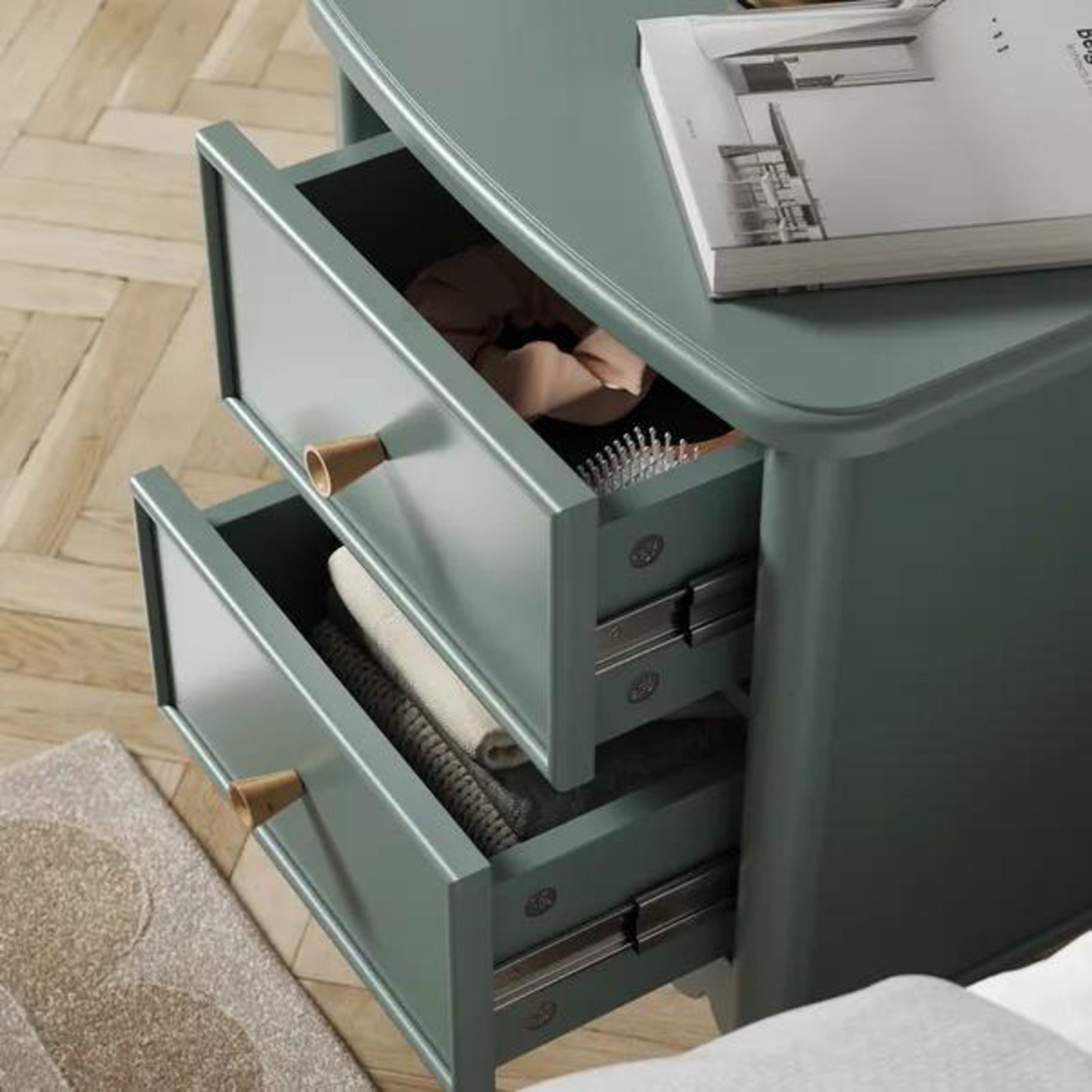 Zaira Classic Solid Wood 2-Drawer Nightstand