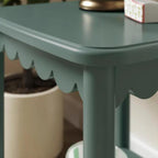 Zaira Classic Solid Wood Side Table with Lower Shelf